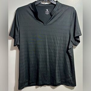 TBY Black Athletic Polo V-Neck Performance (755)